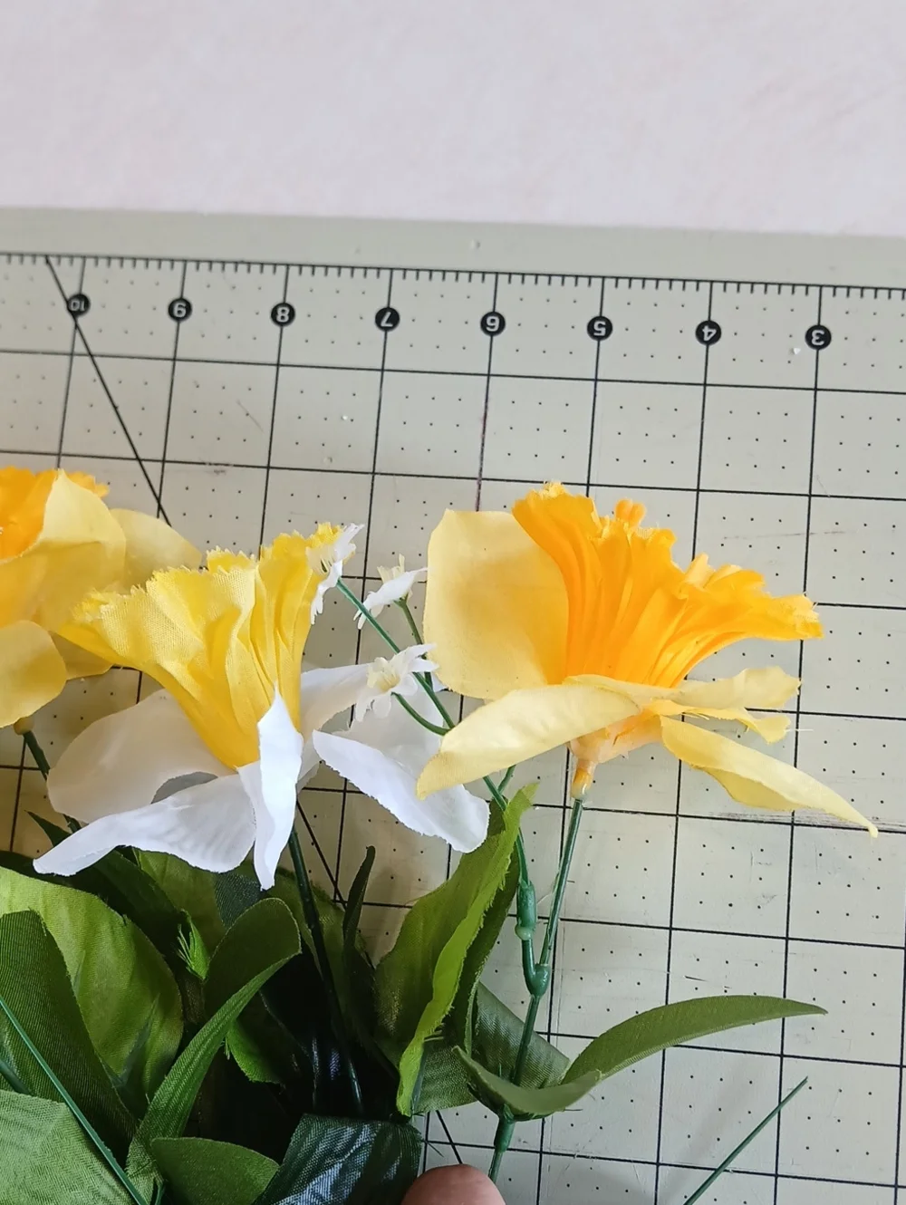 Yellow & White Artificial Daffodil Bouquet